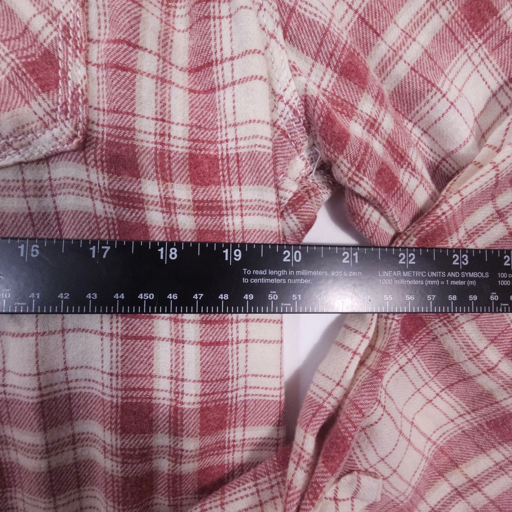 Vintage BKE Flannel Shirt Mens XL Red Plaid Pearl Snap Western Streetwear - Picture 11 of 11